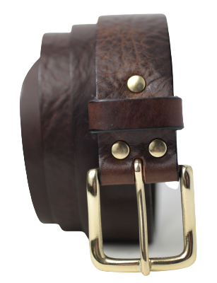 Dark Brown 1 1/2 Inch Leather Belt