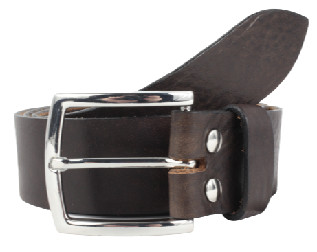 Dark Brown 38mm Wide Leather Belt