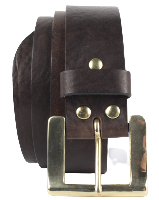 1.5 Dark Brown Leather Belt