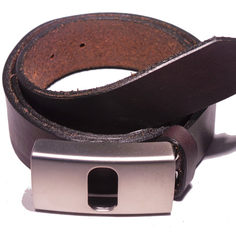 Dark Brown Leather Trouser Belt