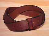 32mm Dark Brown Leather Belt Strap