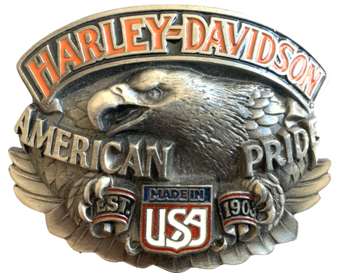 Harley Davidson American Pride Silver Belt Buckle