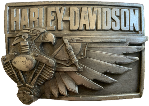 Harley Davidson Eagle Wing Engine Belt Buckle
