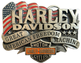 Harley Davidson Great American Freedom Machine Belt Buckle