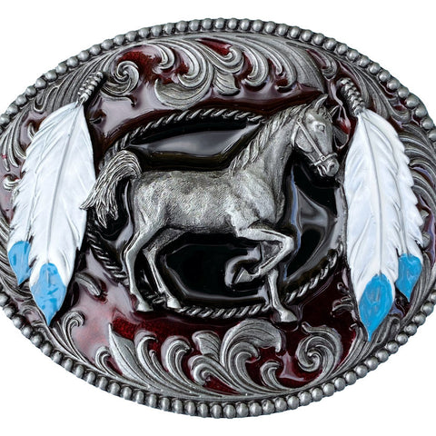 Horse Feathers Belt Buckle