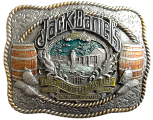 Jack Daniels Distillery Barrels Belt Buckle