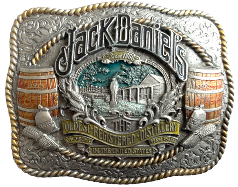 Jack Daniels Distillery Barrels Belt Buckle