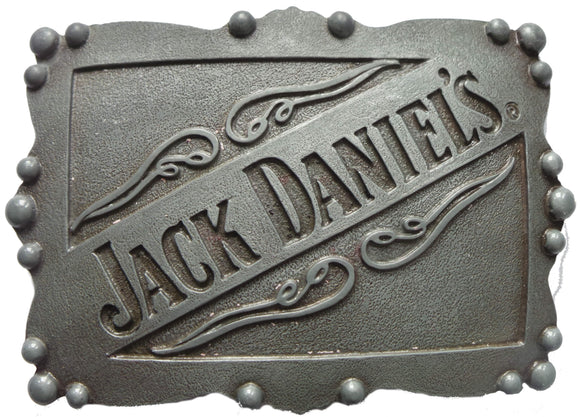 Licensed Grey Jack Daniels Belt Buckle