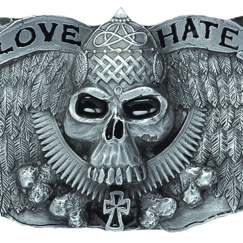 Love and Hate Belt Buckle