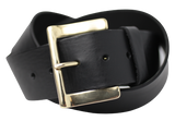 Men's 2 Inch Wide Black Leather Belt