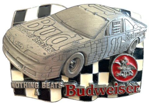 Nothing Beats A Bud NASCAR Belt Buckle