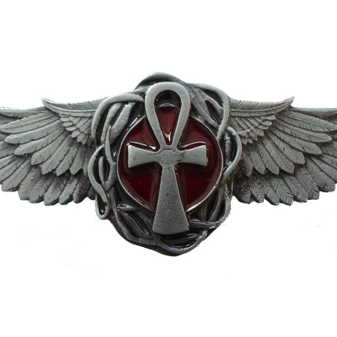 Osirian Cross and Wings Belt Buckle