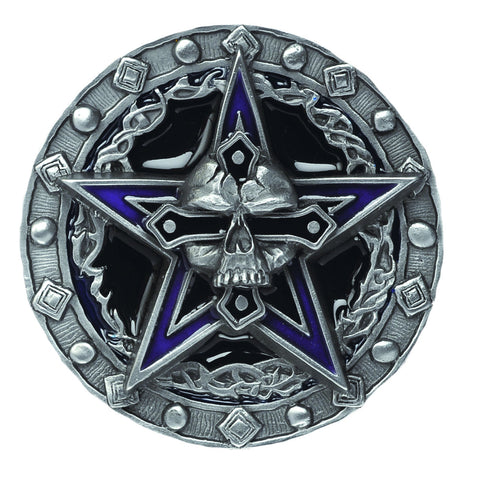 Pentagram Skull Belt Buckle