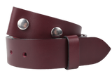 Replacement 1.25 Inch Burgundy Leather Belt Strap