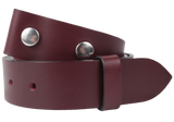 1 Inch Replacement Burgundy Leather Belt Strap