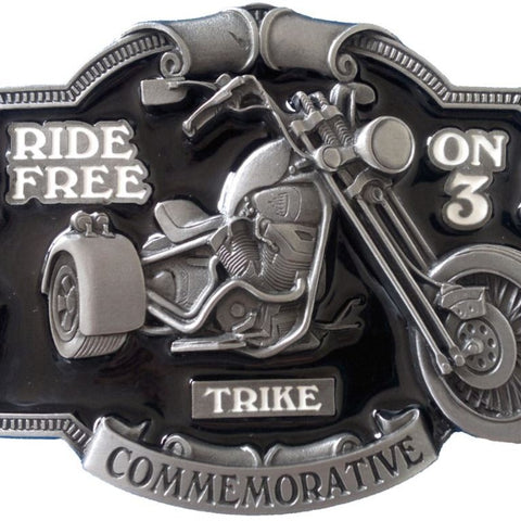 Ride Free on 3 Belt Buckle