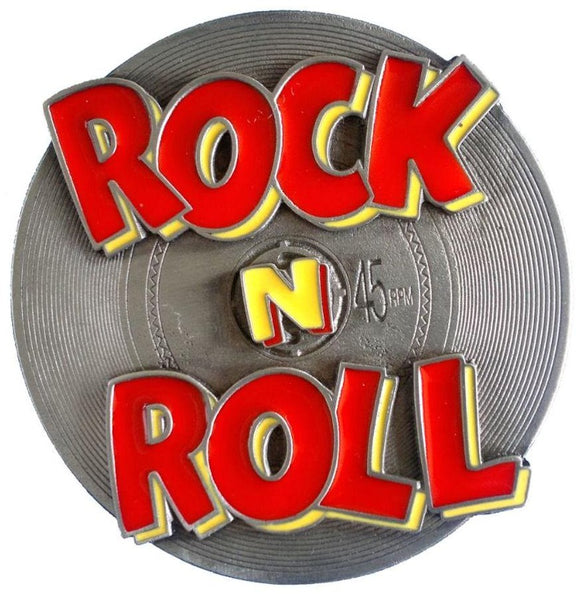 Rock N Roll Disc Belt Buckle