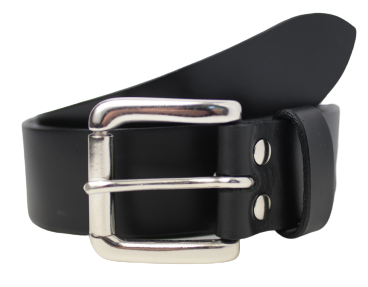 Silver Buckle Black Belt