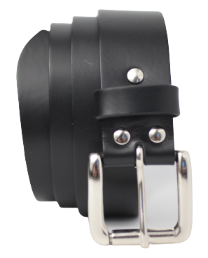 Silver Roller Leather Belt