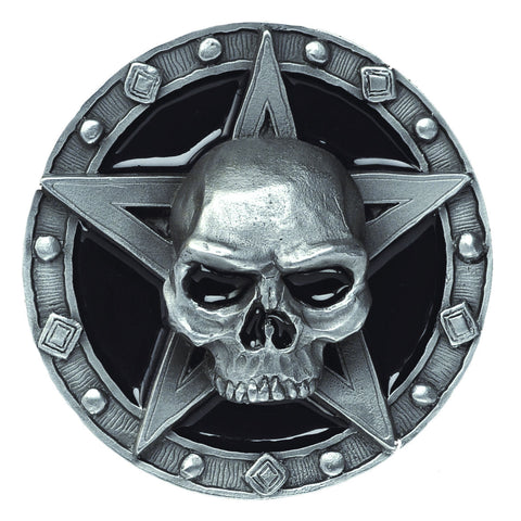 Skull Repent Black Belt Buckle