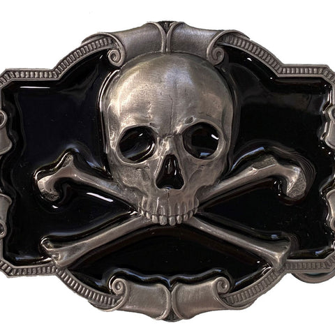 Skull and Crossbones Belt Buckle