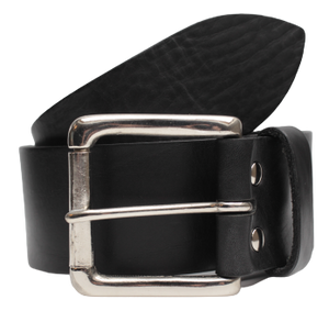 Wide Black Leather Belt