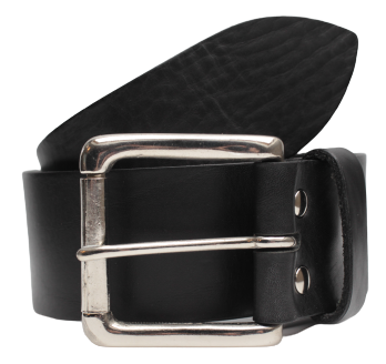 Wide Black Leather Belt