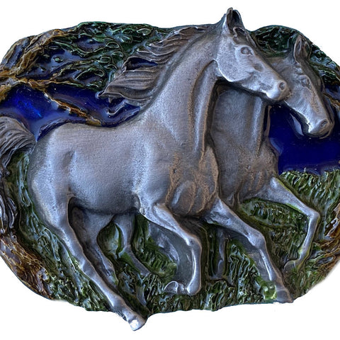 Wild Horses Belt Buckle