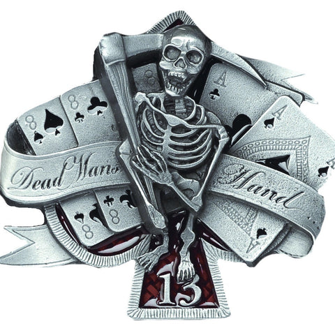 Dead Mans Hand Belt Buckle