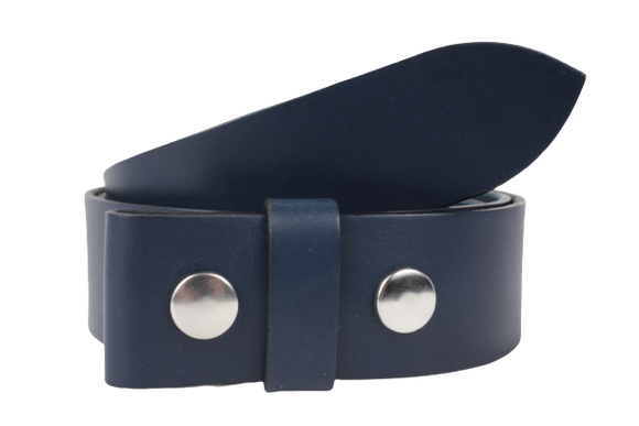 Blue Leather Belt Straps