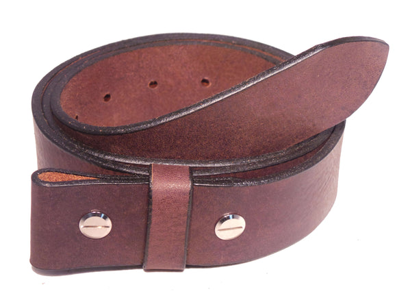Leather Belt Strap with Chicago Screws