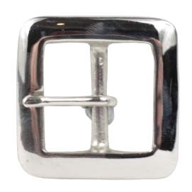 1.25 Inch 32mm Silver Square Belt Buckle