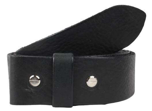 Black leather belt no buckle clearance