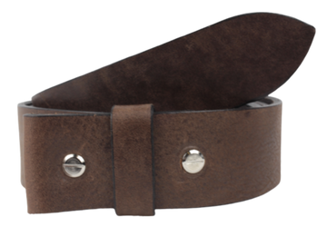 1.25 Wide Dark Brown Leather Belt Strap Chicago Screws