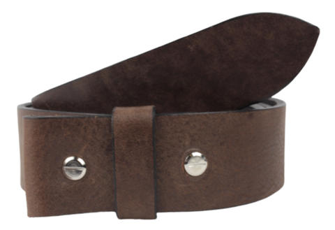 2 Inch Wide Dark Brown Leather Belt Strap Chicago Screws
