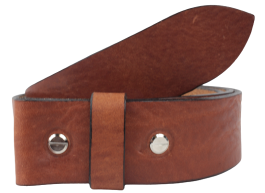Inch Wide (50mm) Dark Tan Full Grain Leather Belt Strap Made to