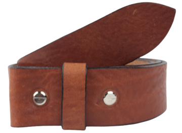 1.25 Wide Dark Tan Leather Belt Strap Chicago Screws