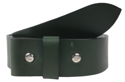 1.25 Wide Green Leather Belt Strap Chicago Screws