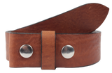 1 1/2" Inch Dark Tan Leather Belt Strap