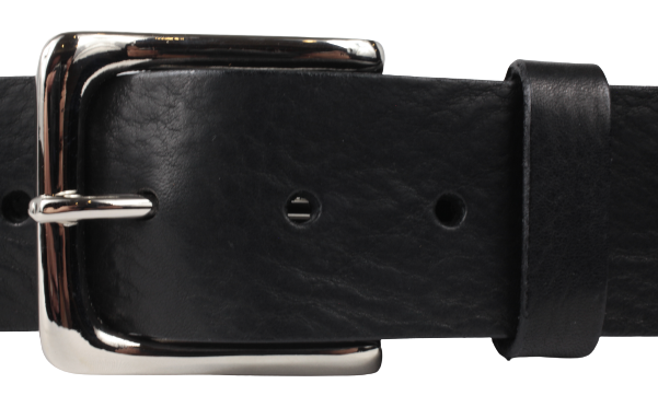 1 3/4 Black Leather Belt