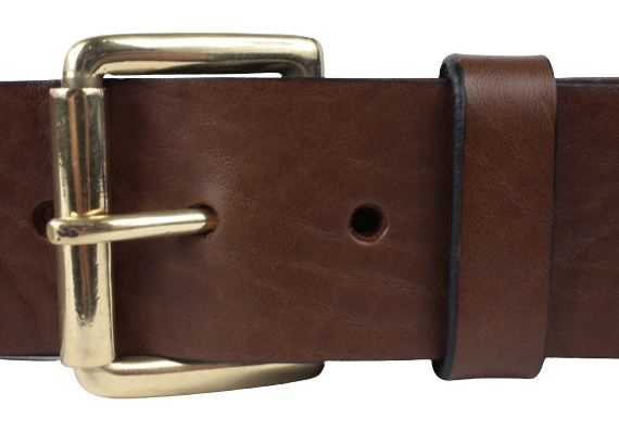 1 3/4 Brown Leather Belt
