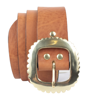 1 3/4" Inch Dark Tan Leather Jean Belt