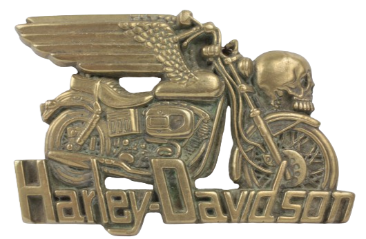 1980 Harley Davidson Winged Skull Rare Belt Buckle