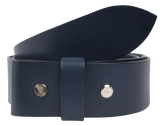 1.5" Wide Blue Leather Belt Strap with Snaps
