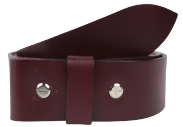 1.75" Inch Burgundy Belt Strap for Removable Buckles