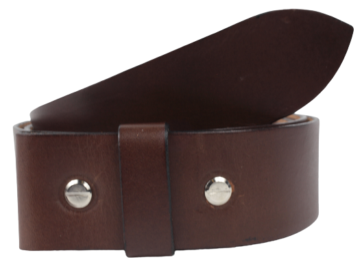 1 Inch Chestnut Leather Belt Strap with Chicago Screws
