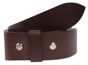 1.5" Wide Chestnut Leather Belt Strap with Chicago Screws