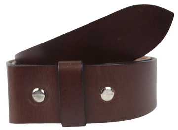 1 Inch Chestnut Leather Belt Strap with Chicago Screws