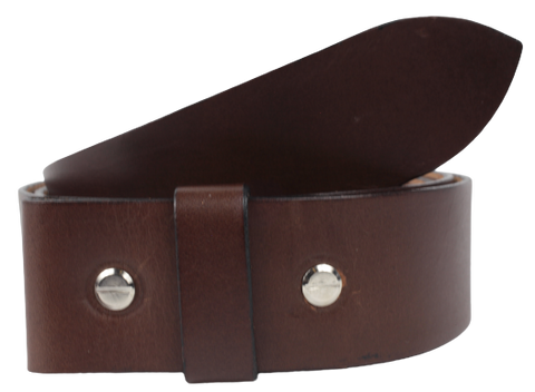 2 Inch Made to Measure Chestnut Leather Belt Strap Chicago Screws