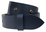1.25 Inch Replacement Blue Leather Belt Strap